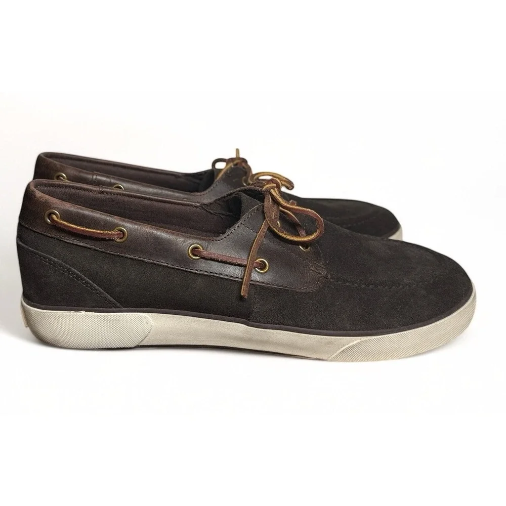 Polo Ralph Lauren Rylander Leather Boat Shoe Brown Men's Size 11.5 Preppy Frat